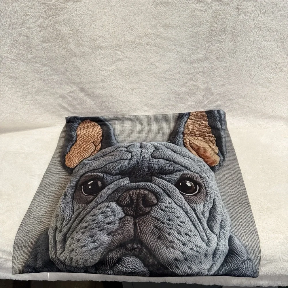 French Bulldog Pillow Cover Cute Frenchie 17.5
